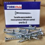 Tornillo volcanita/madera 6×2 -100 unidades