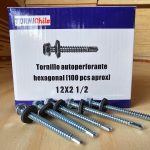 Tornillo Autoperforante hexagonal 12x2 1/2 -100 unidades